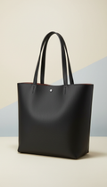 Slate Black Vegan Leather Tote