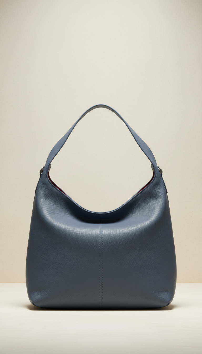 Minimalist Black Leather Crossbody Bag