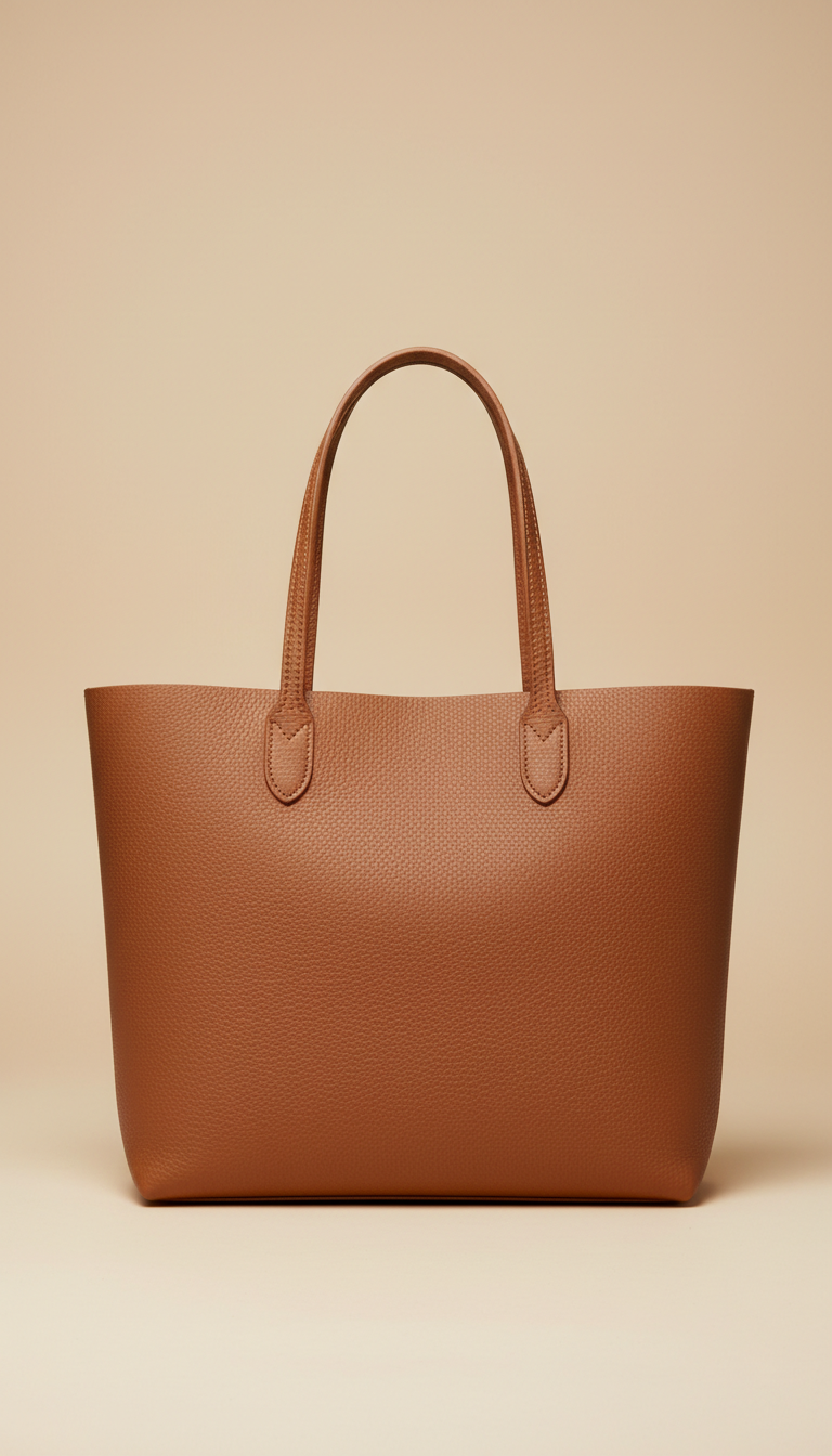 Saddle Tan Leather Tote Bag